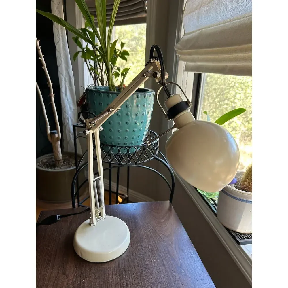 IKEA FORSA Cream Desk Work Lamp Adjustable Arm Head Metal Light Arcitect